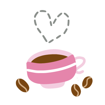 happy splat design_pink coffee cup